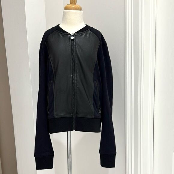 Unbridled Black short, bomber jacket, black, long sleeves size small - Picture 5 of 12